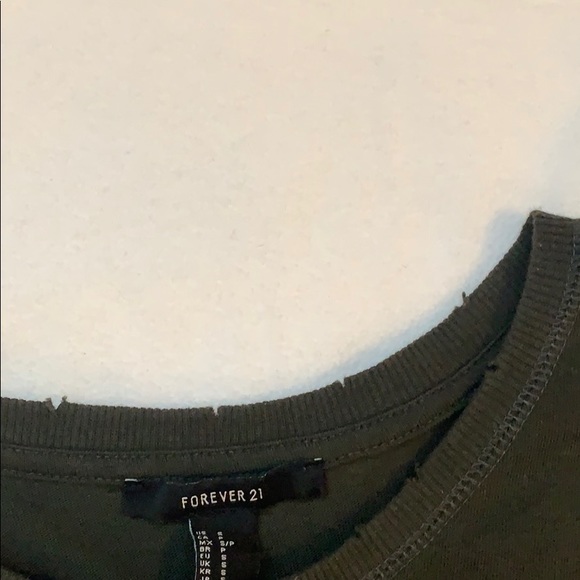 Forever 21 army green t shirt dress - Picture 2 of 3
